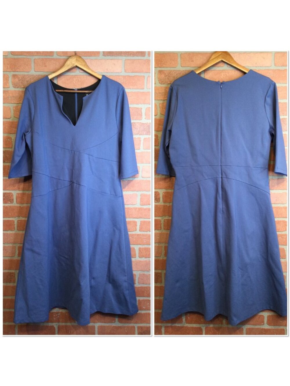 Betabrand Blue Shapeline Dress Size 2XL Structured Stretch Travel Fit & Flare